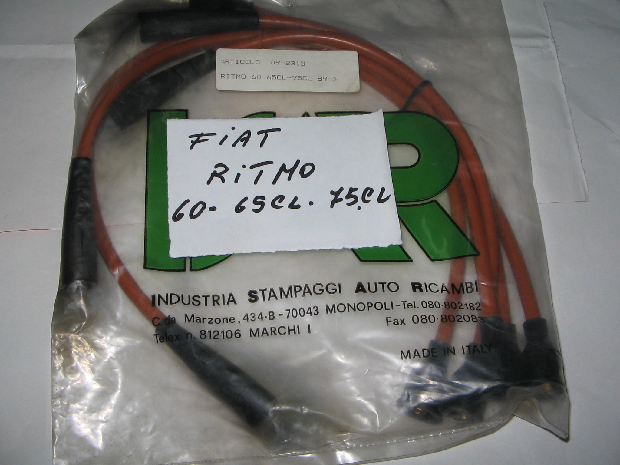 CAVI CANDELA FIAT RITMO 60 .65CL. 75CL.    ART 1109